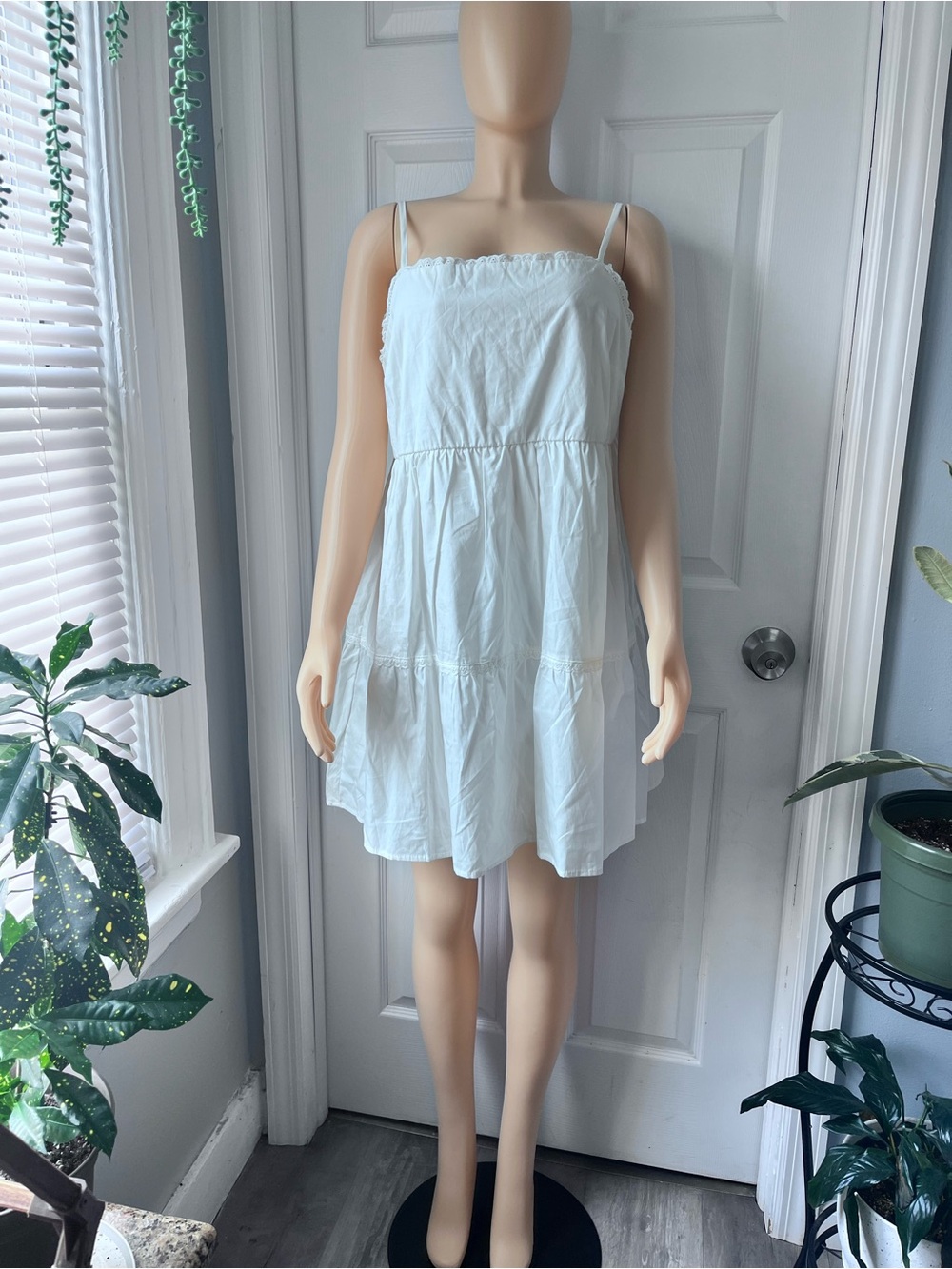 wild fable Pale Blue Tiered Spaghetti-Strap Mini Dress